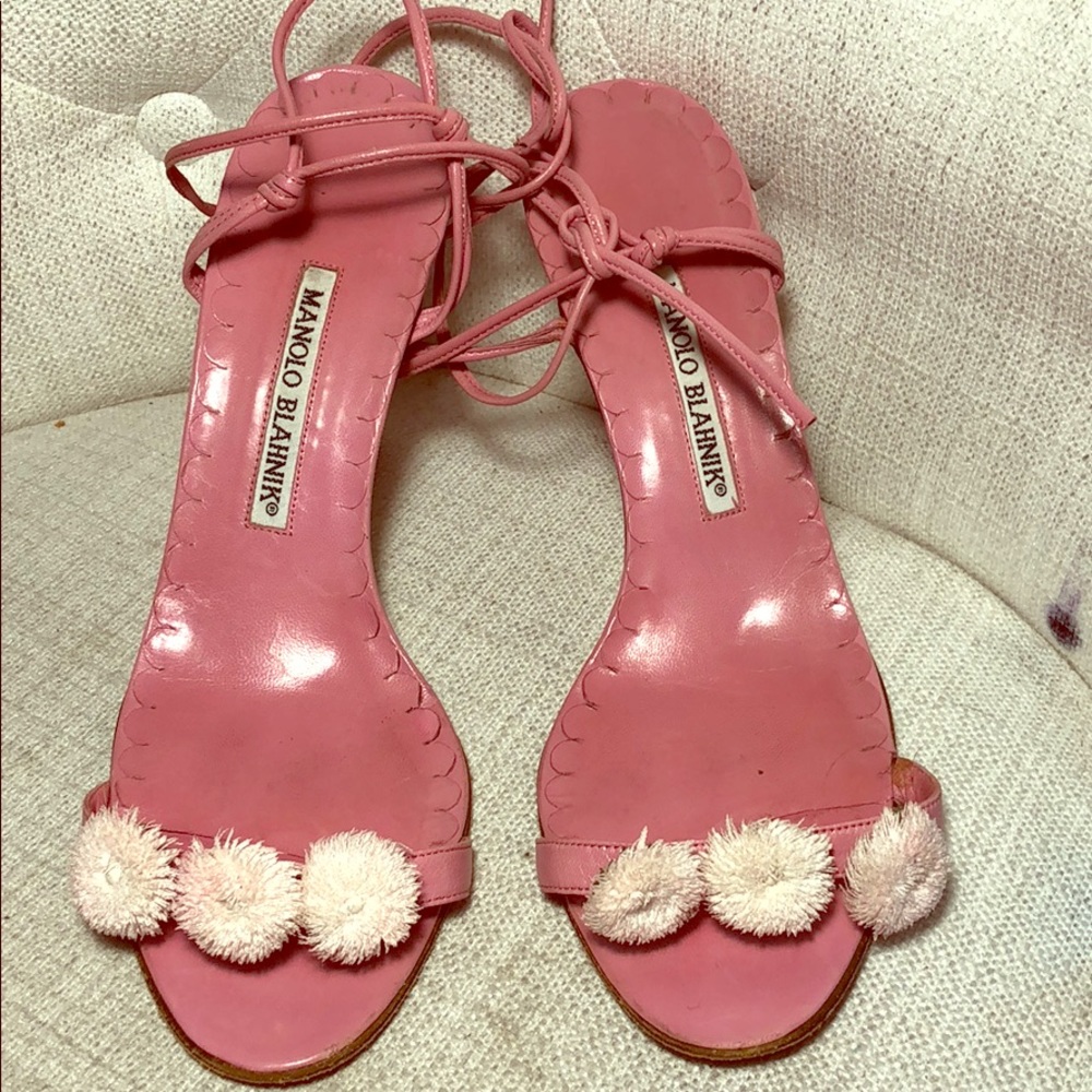 Manolo Blahnik ankle strap heels